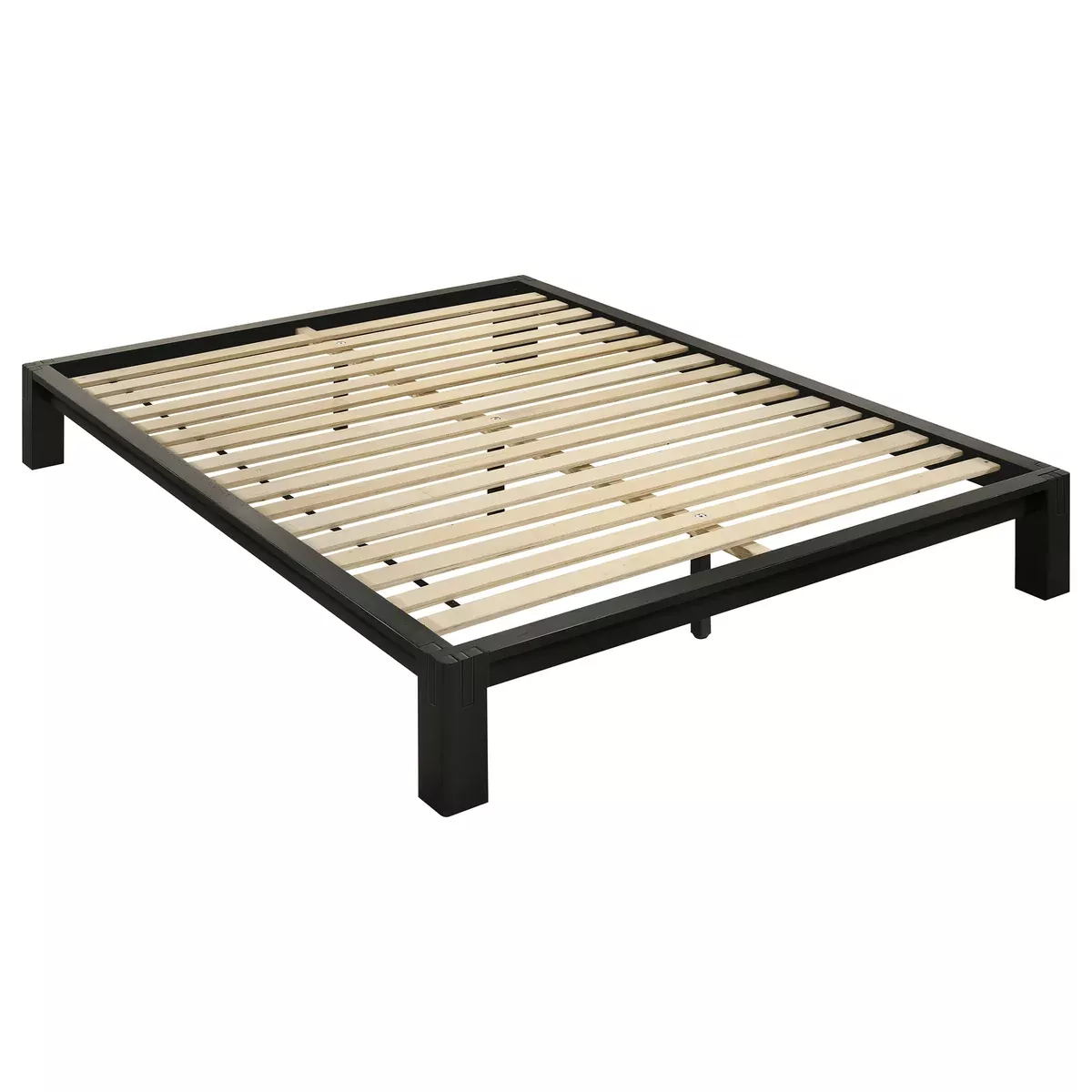 Gislen Queen Easy Assembly Wood Platform Bed Black