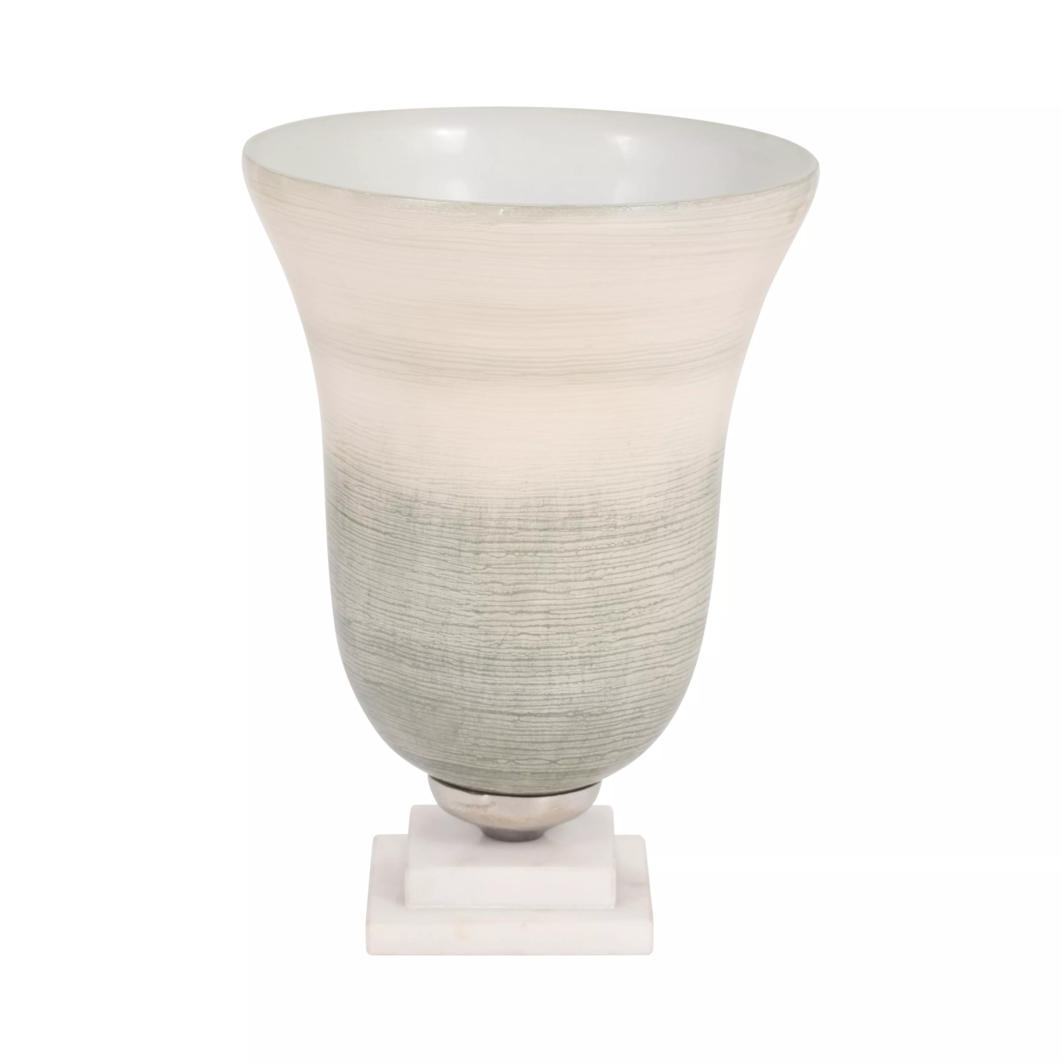 Glass 12" Vase on Marble Base