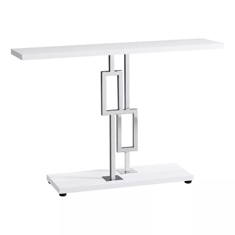 Glossy White Modern Accent Console Table