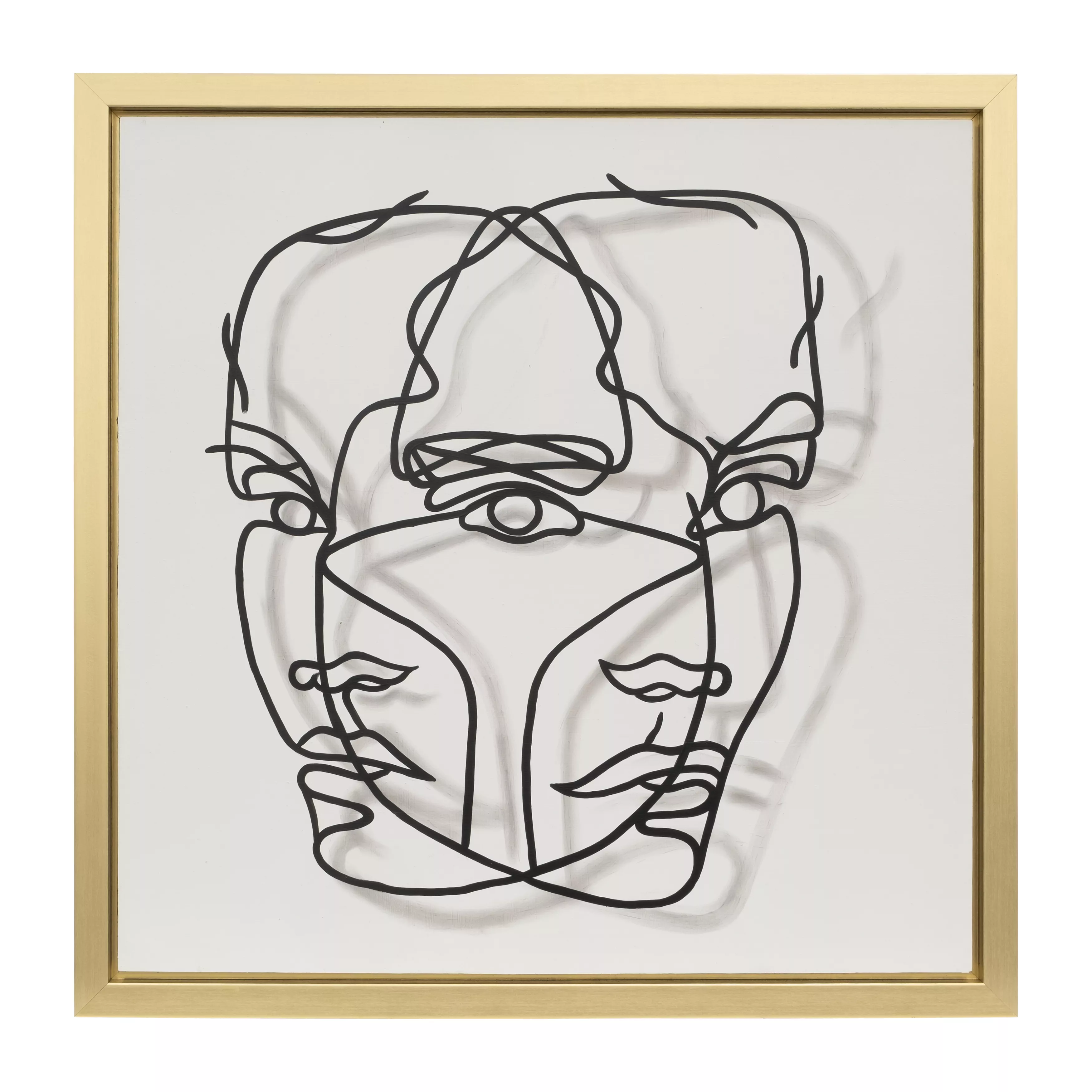 Gold Frame Face Illusion Art