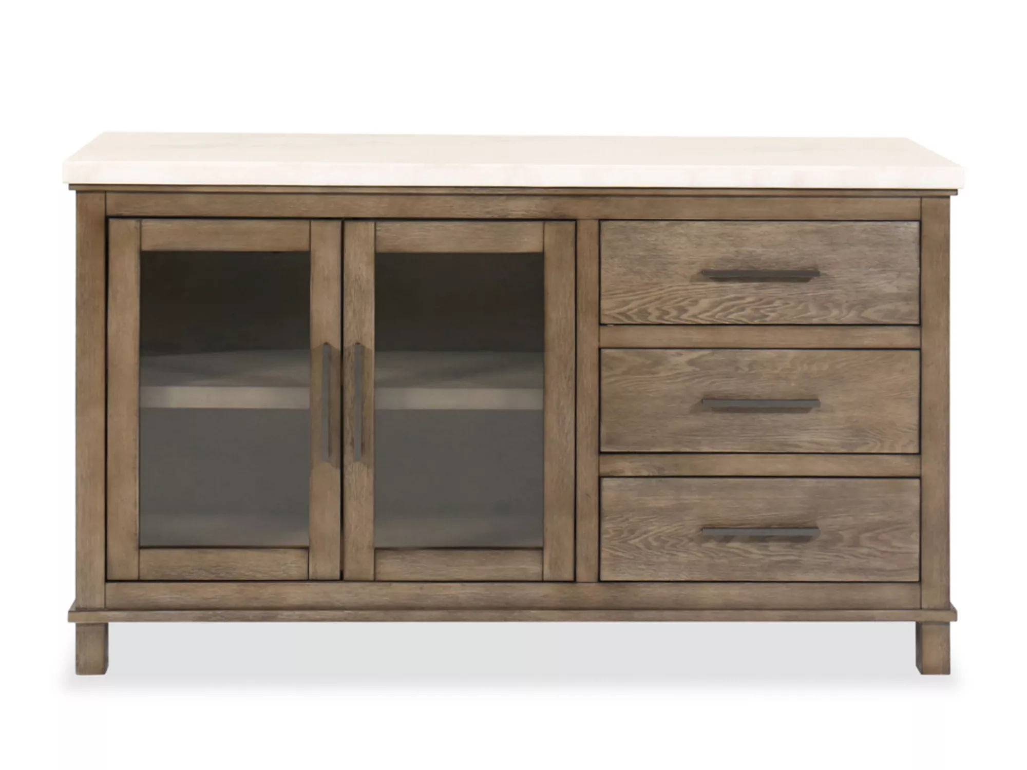 Grayson Server with White Marble Top