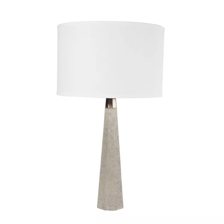 Grey/White Concrete Table Lamp E27 100W - Lite Source