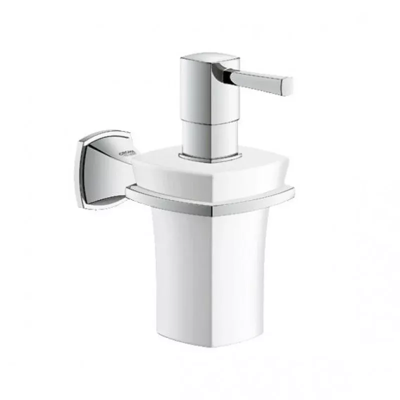 Grohe Grandera ceramic soap dispenser with bracket chrome