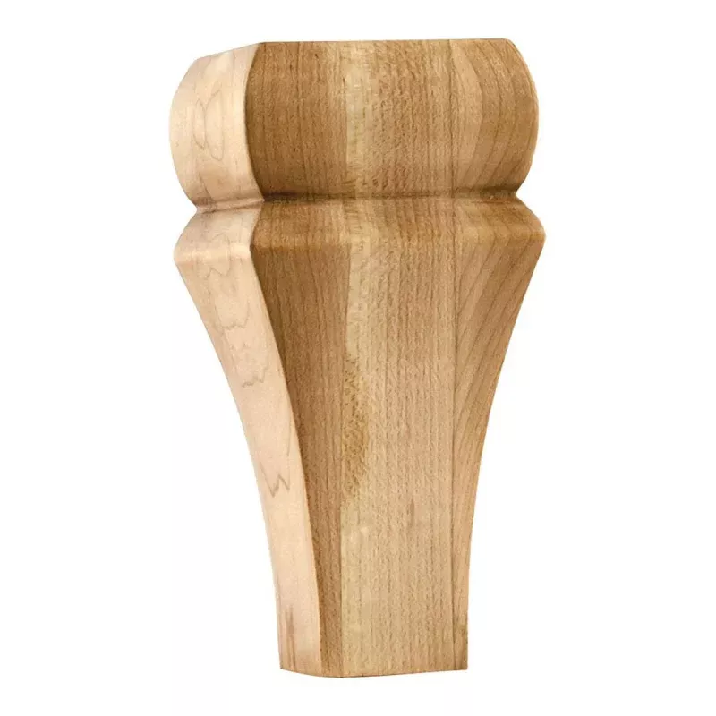 Hardware Resources 3" Square Cherry Contemporary Bun Foot