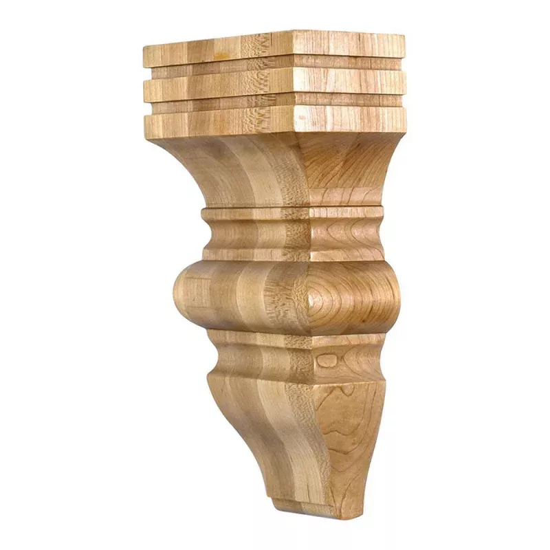 Hardware Resources 5" x 3" x 10" Hard Maple Baroque Corbel