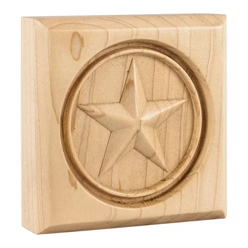 Hardware Resources Elements Hard Maple Star Rosette Moulding