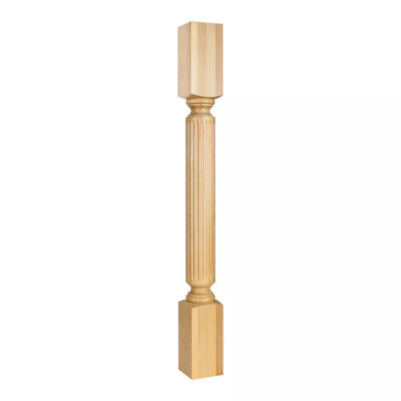 Hardware Resources Hard Maple Post with Fluted Pattern