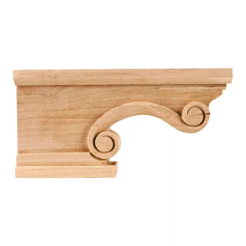 Hardware Resources Oak Scrolled Corner Pedestal Foot