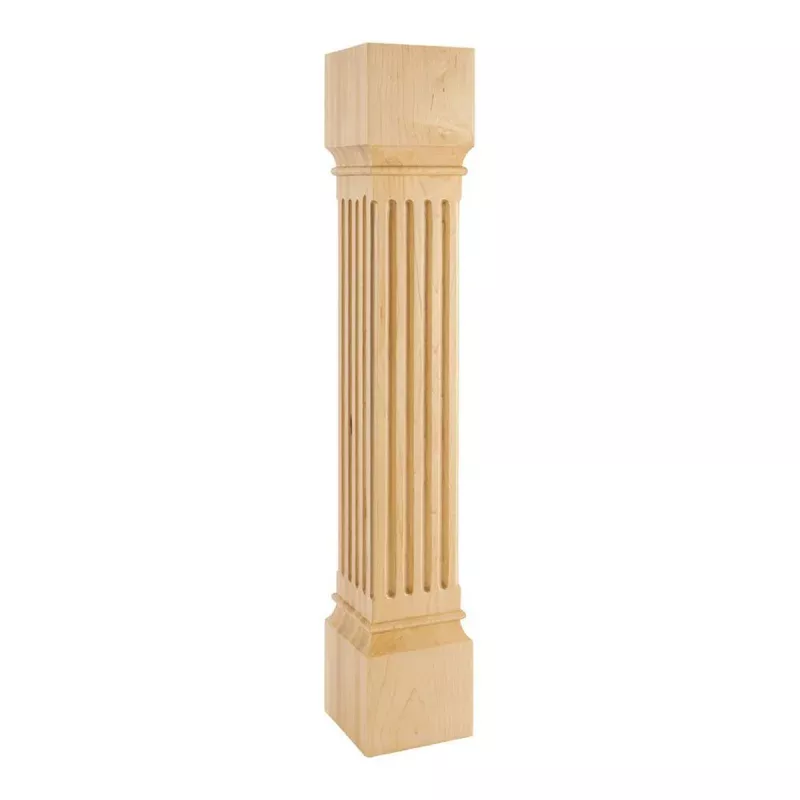 Hardware Resources Rubberwood Fluted Post