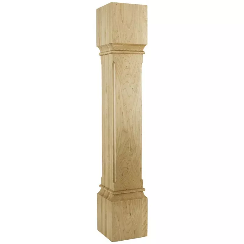 Hardware Resources Transitional Alder Post with Fluted Corners
