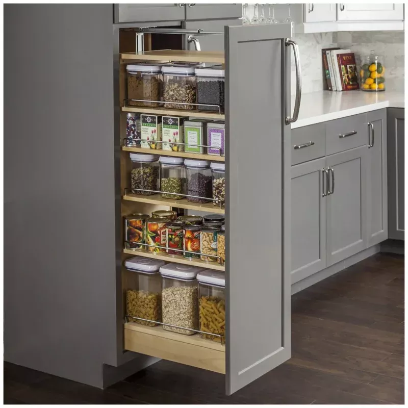 Hardware Resources Wood Pantry Cabinet Pullout