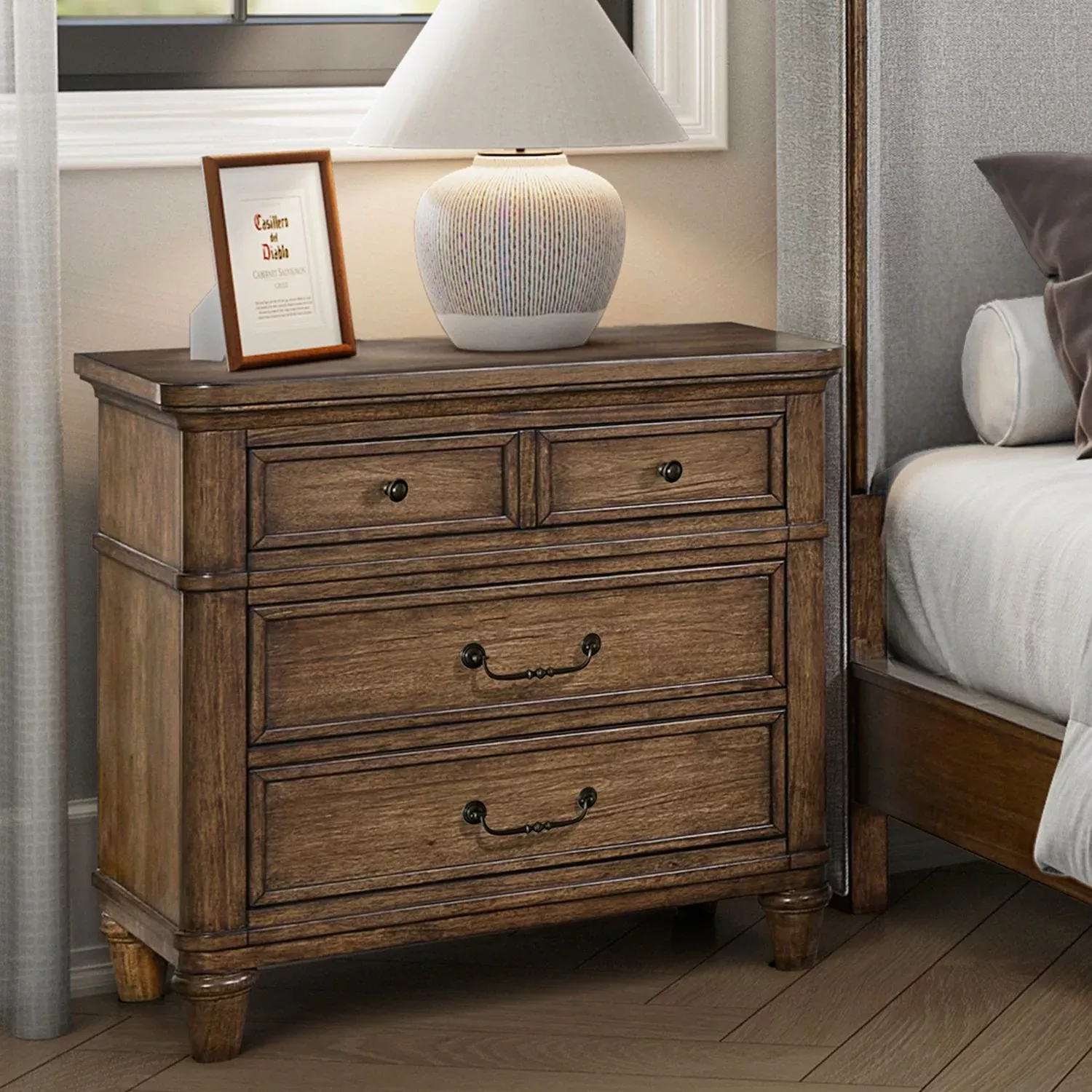 Harrison Heights Nightstand with Charging Station