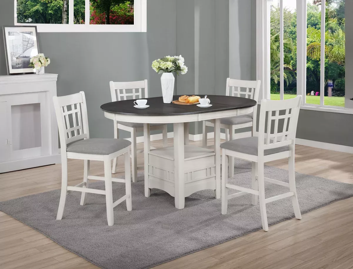 HARTWELL COUNTER HEIGHT TABLE CHALK GREY