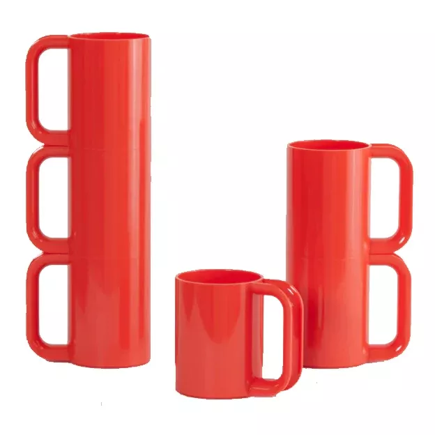 Heller Max Orange Mug, 4.25" by Massimo Vignelli
