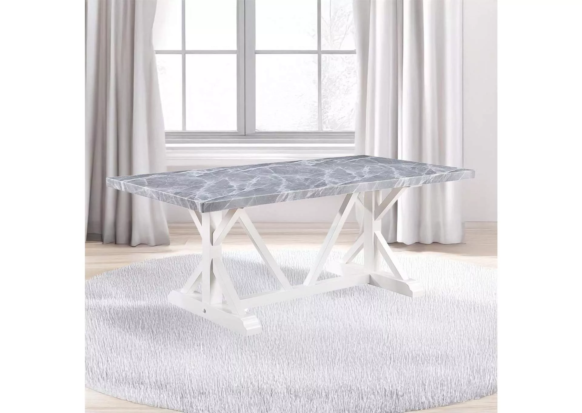 Hollyn Dining Table with Engineered Stone Top