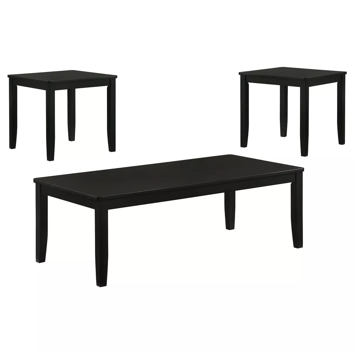 Holmes 3-Piece Square-Edge Coffee Table Set Black