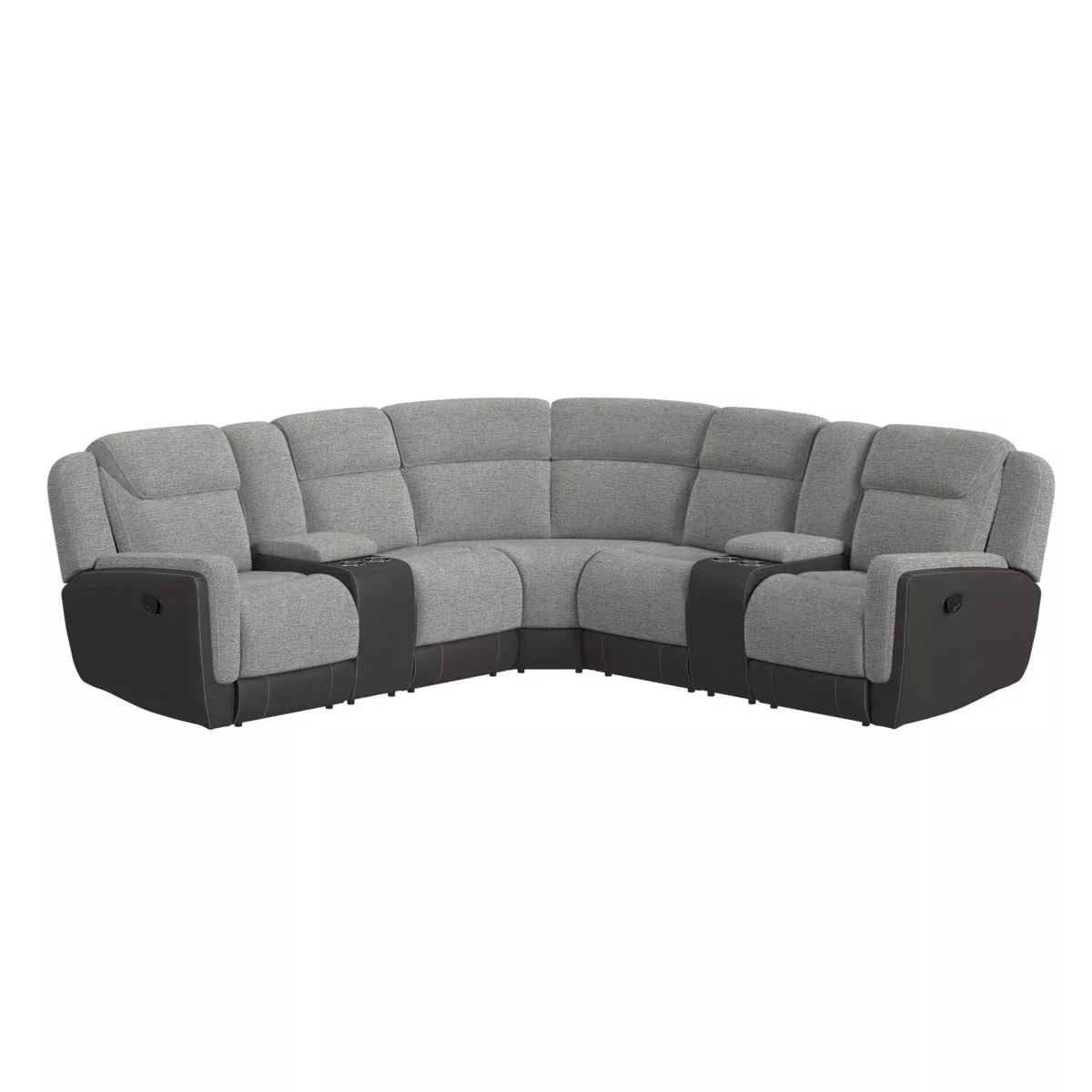Hornet - 3 Piece Motion Sectional Set With Console And 2 Recliners