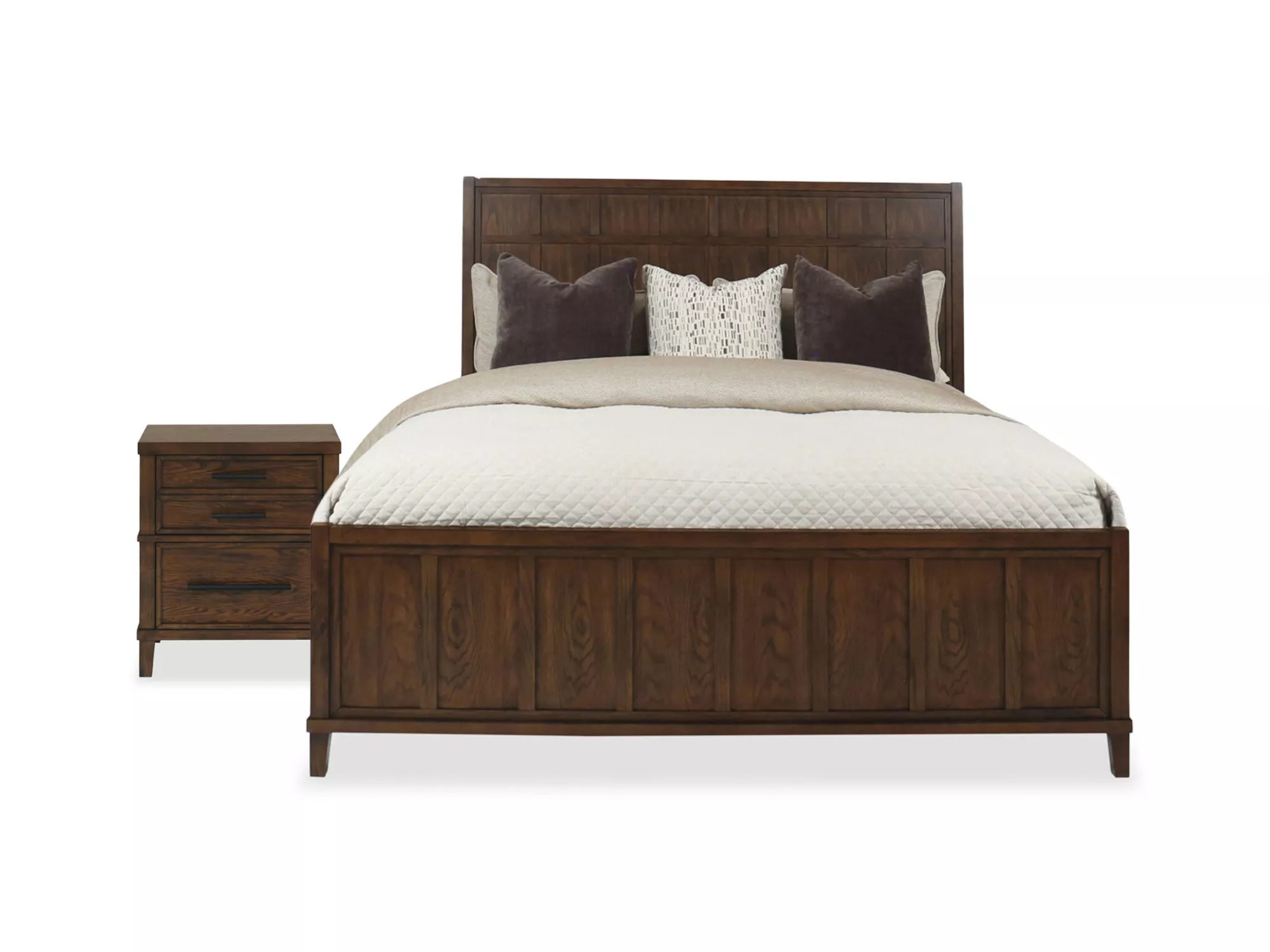 Hudson Oak Full 2-piece Bedroom Set