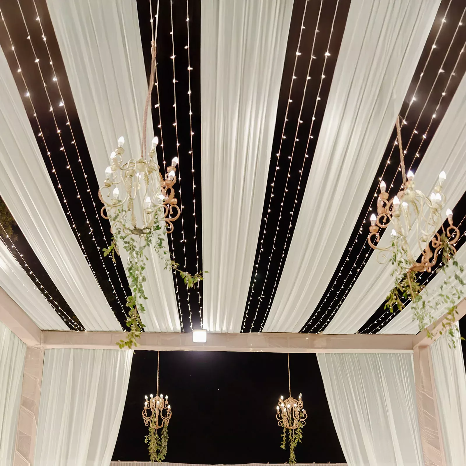Ivory Sheer Backdrop Drape – 5ftx32ft Wedding Arch & Ceiling Decor Panel, Wrinkle Resistant with Soft Shimmer