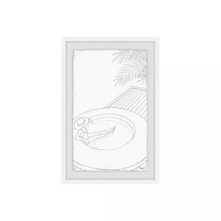 Jacuzzi Hat Framed Painting Print