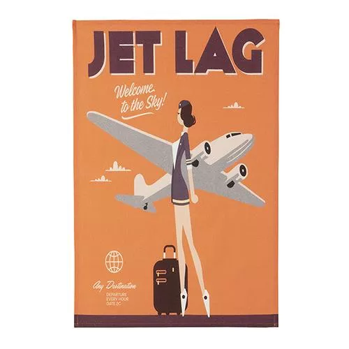 Jet Lag Tea Towel by MISTERATOMIC