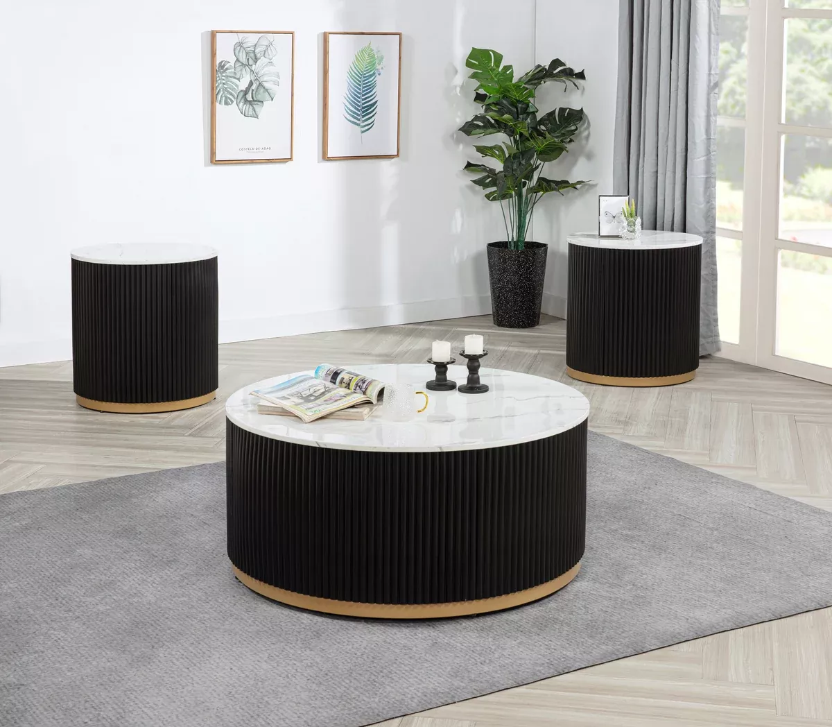 KARA COFFEE TABLE W/ CASTERS