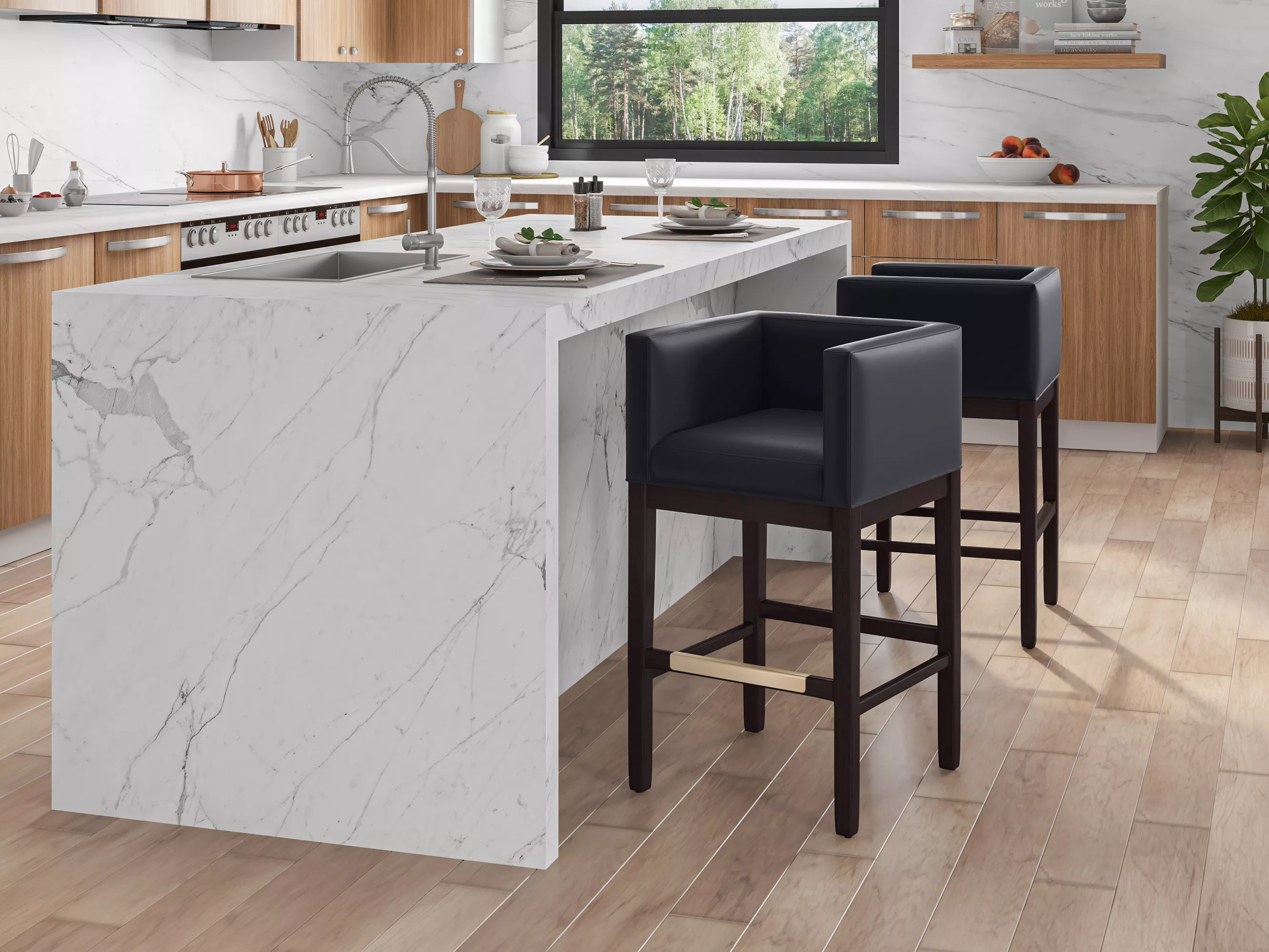 Kingsley Black Counter Stool
