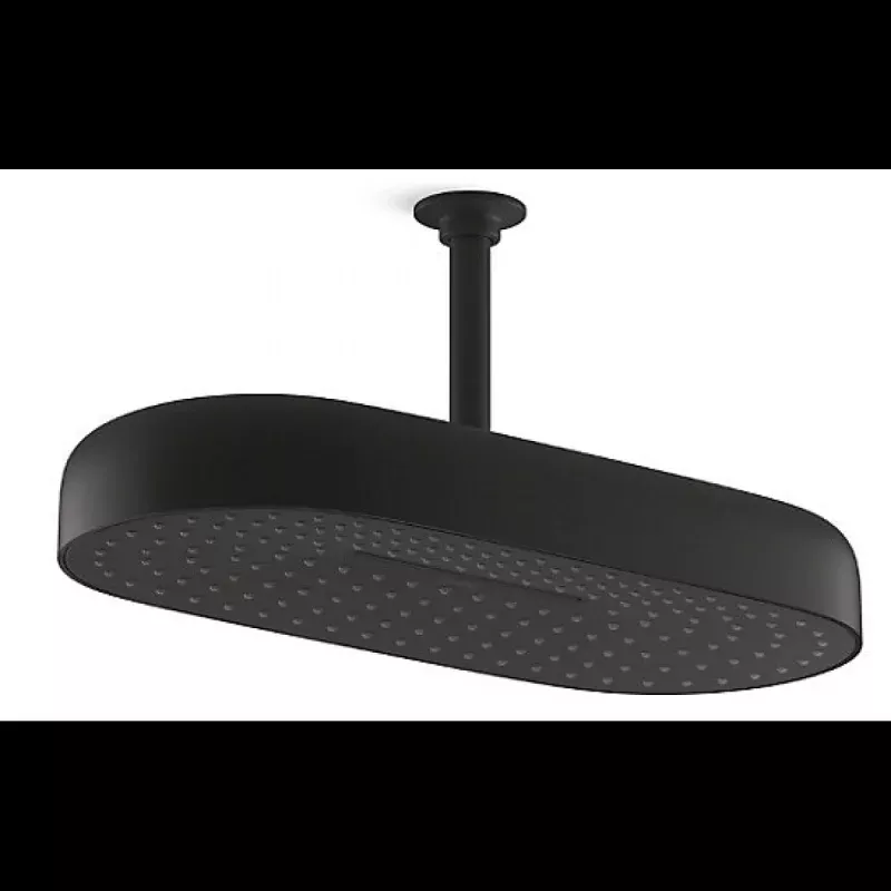 Kohler K-26298T-BL STATEMENT Multi-Function 18" Bow Type Showerhead (Black)