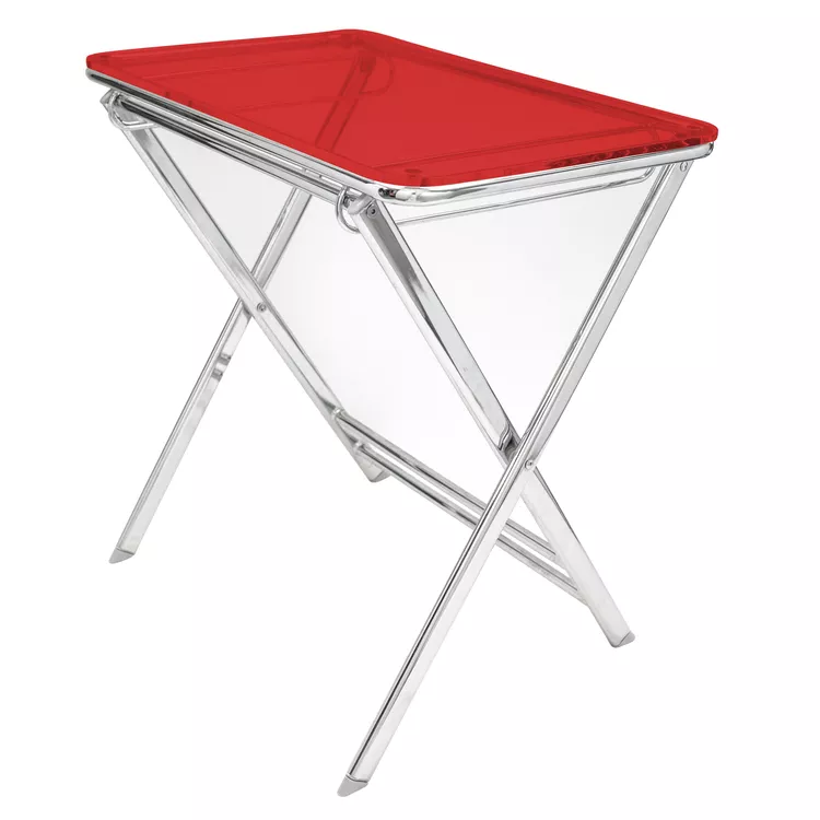 LeisureMod Victorian Foldable End Side Table Tray
