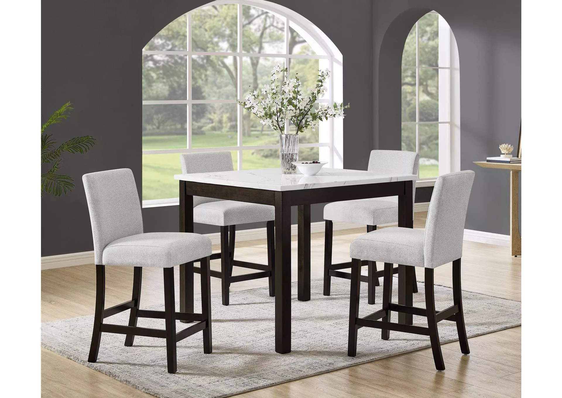 LENNON 5-PACK COUNTER HEIGHT SET - BROWN