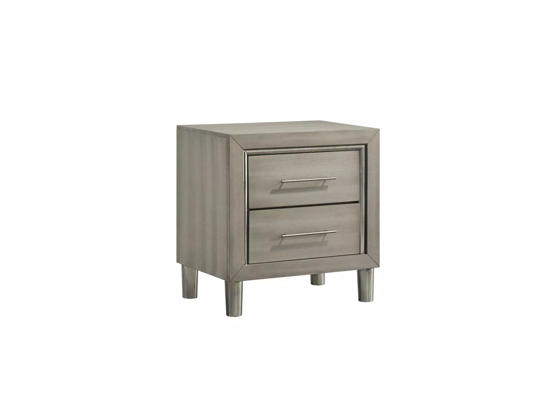 LENNOX 2 DRAWER NIGHTSTAND - GRAY