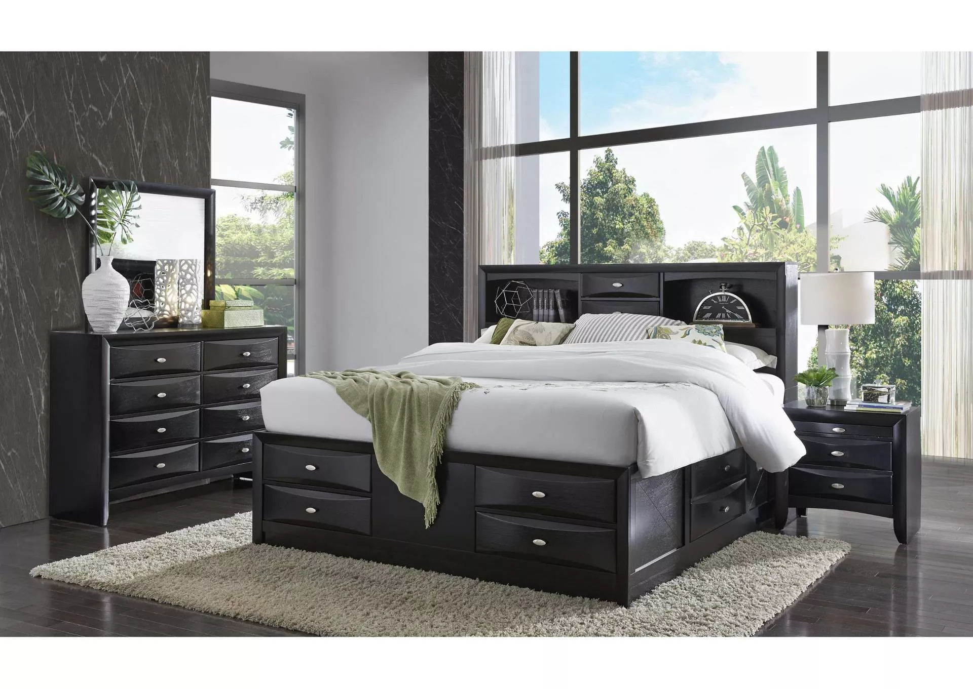 LINDA BLACK FULL BED GROUP