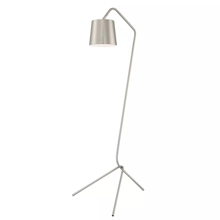 Lite Source Quana Floor Lamp - Brushed Nickel, Modern Design, E27 Socket - 100W Max