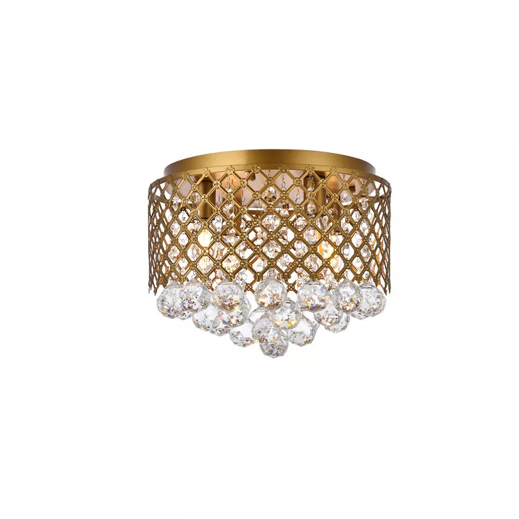 Living District Tully 4 lights brass flush mount