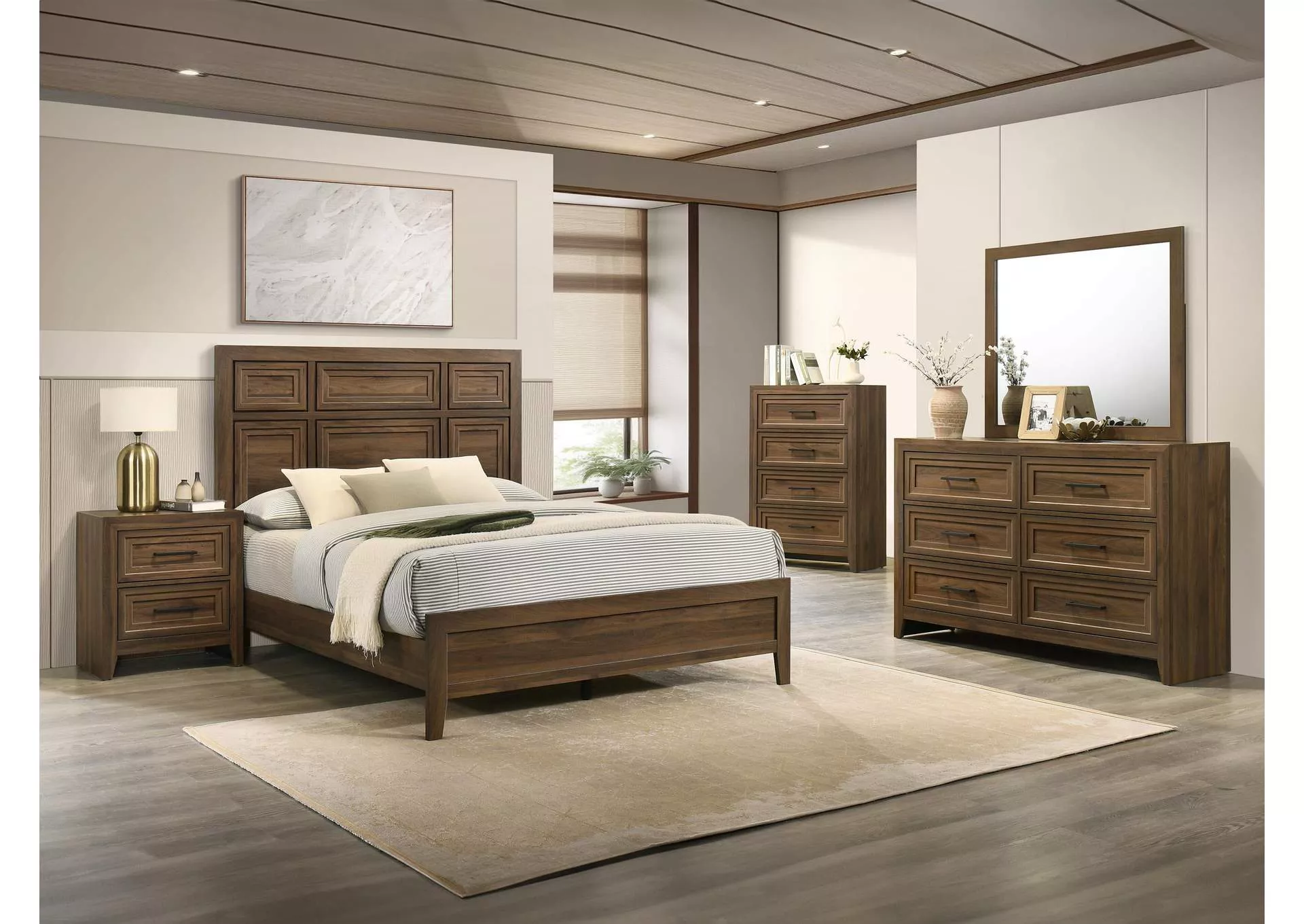 LORRAINE FULL BED - BROWN