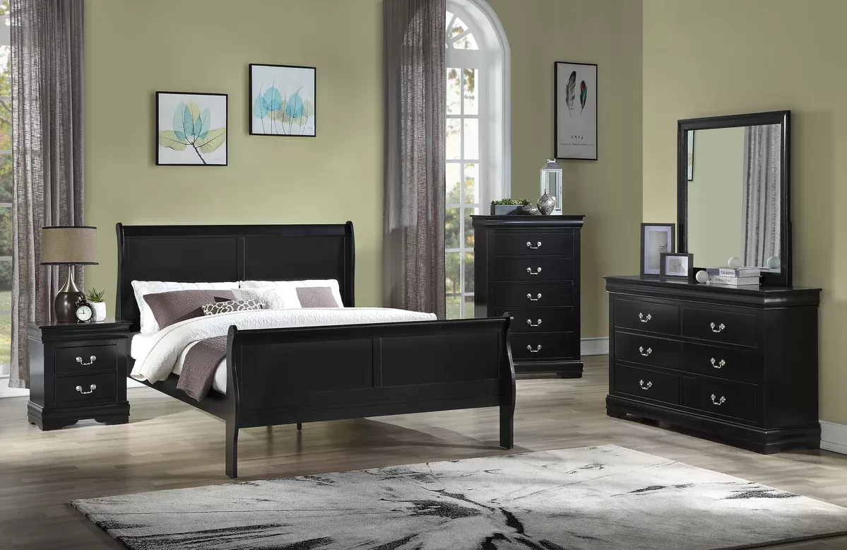 LOUIS PHILIP NIGHT STAND BLACK