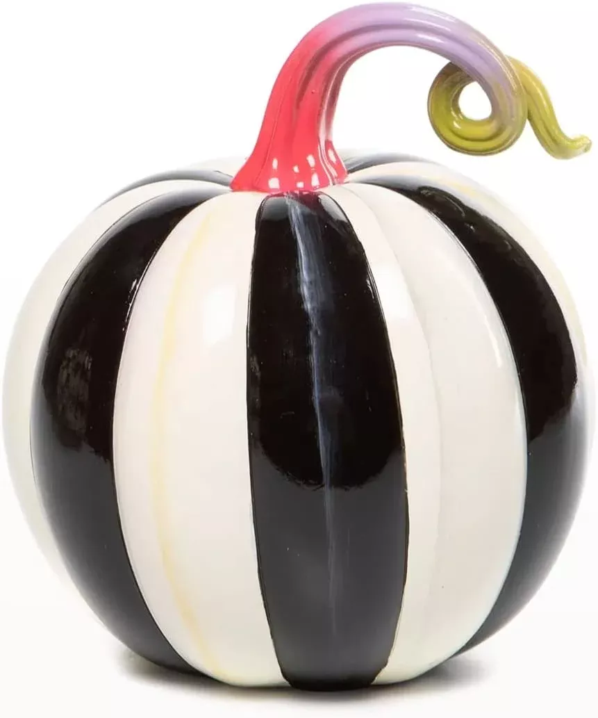 MacKenzie Childs Fortune Teller Striped Pumpkin
