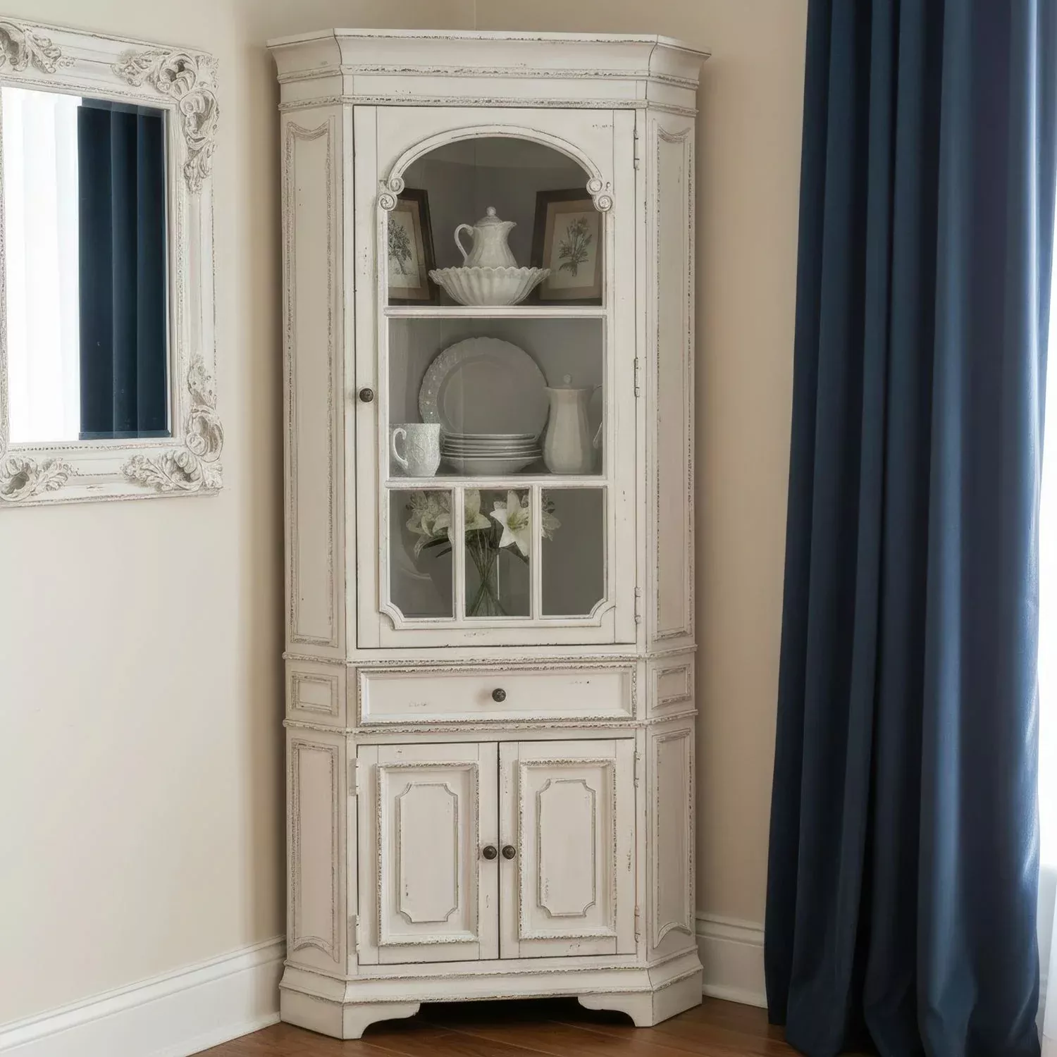 Magnolia Manor Corner Cabinet