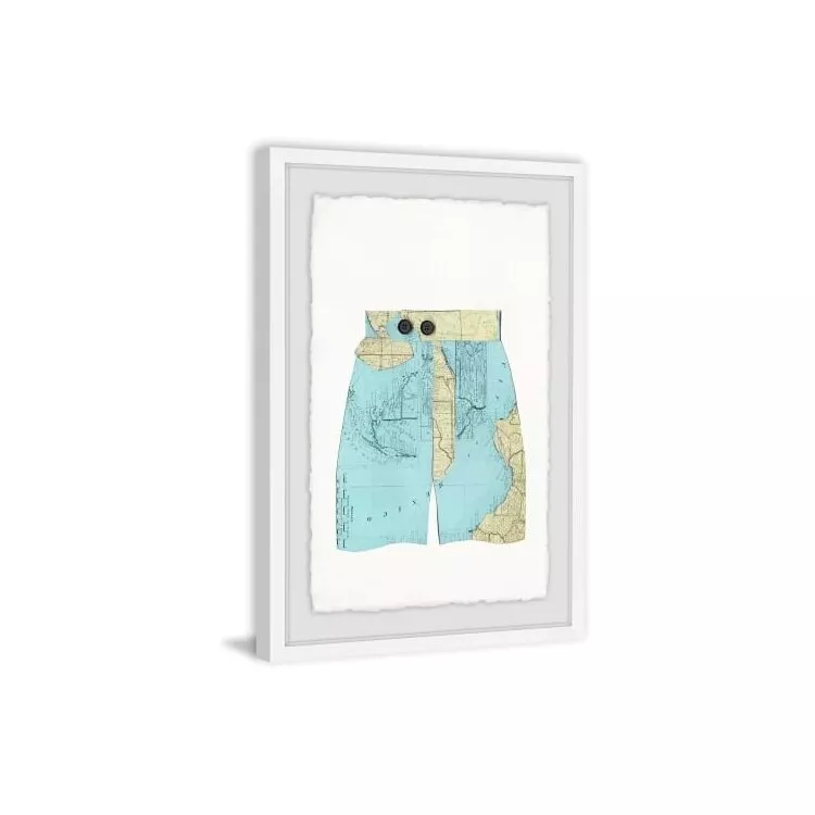 Map Shorts Framed Giclee Print - Marmont Hill