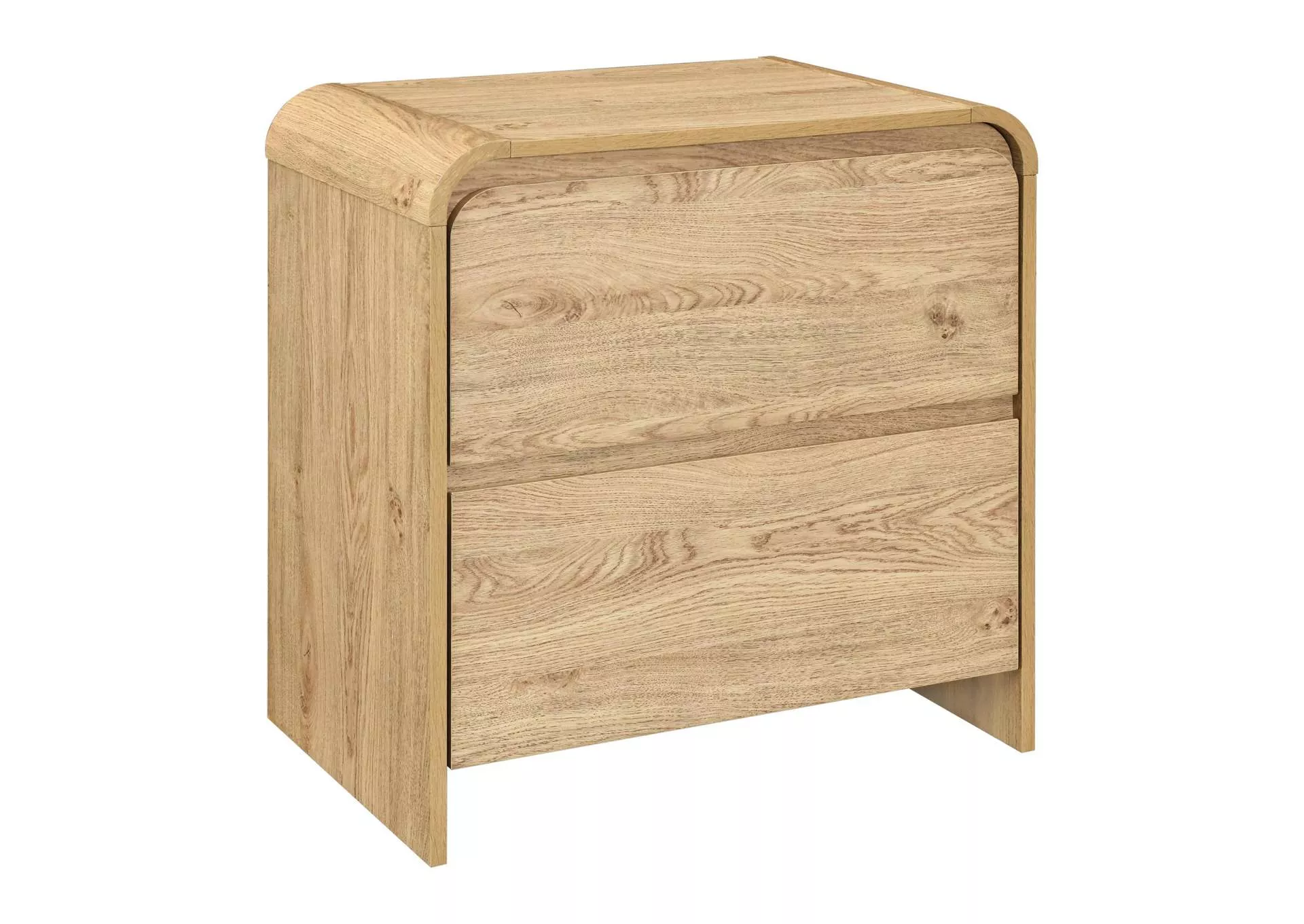 MARA TWO DRAWER END TABLE - BEDSIDE TABLE - NATURAL