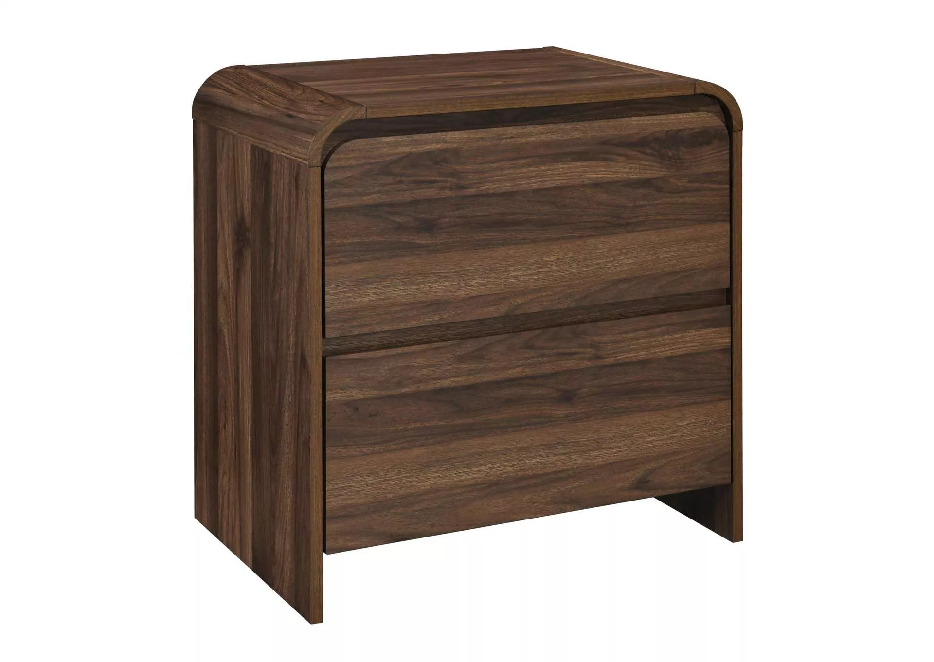 MARA TWO DRAWER END TABLE - BEDSIDE TABLE - WALNUT