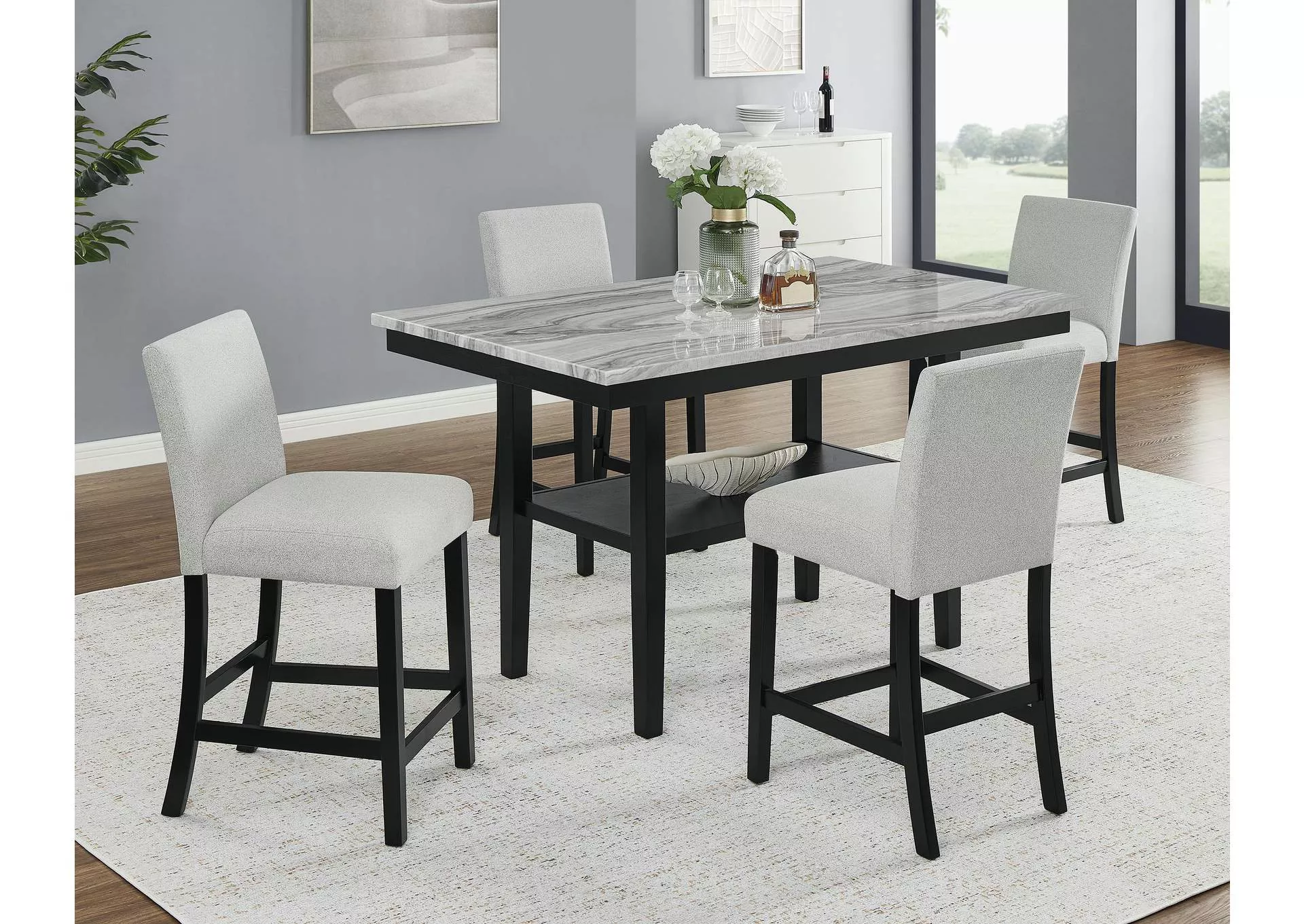 MARBEL 6-PIECE DINING SET - DOVE