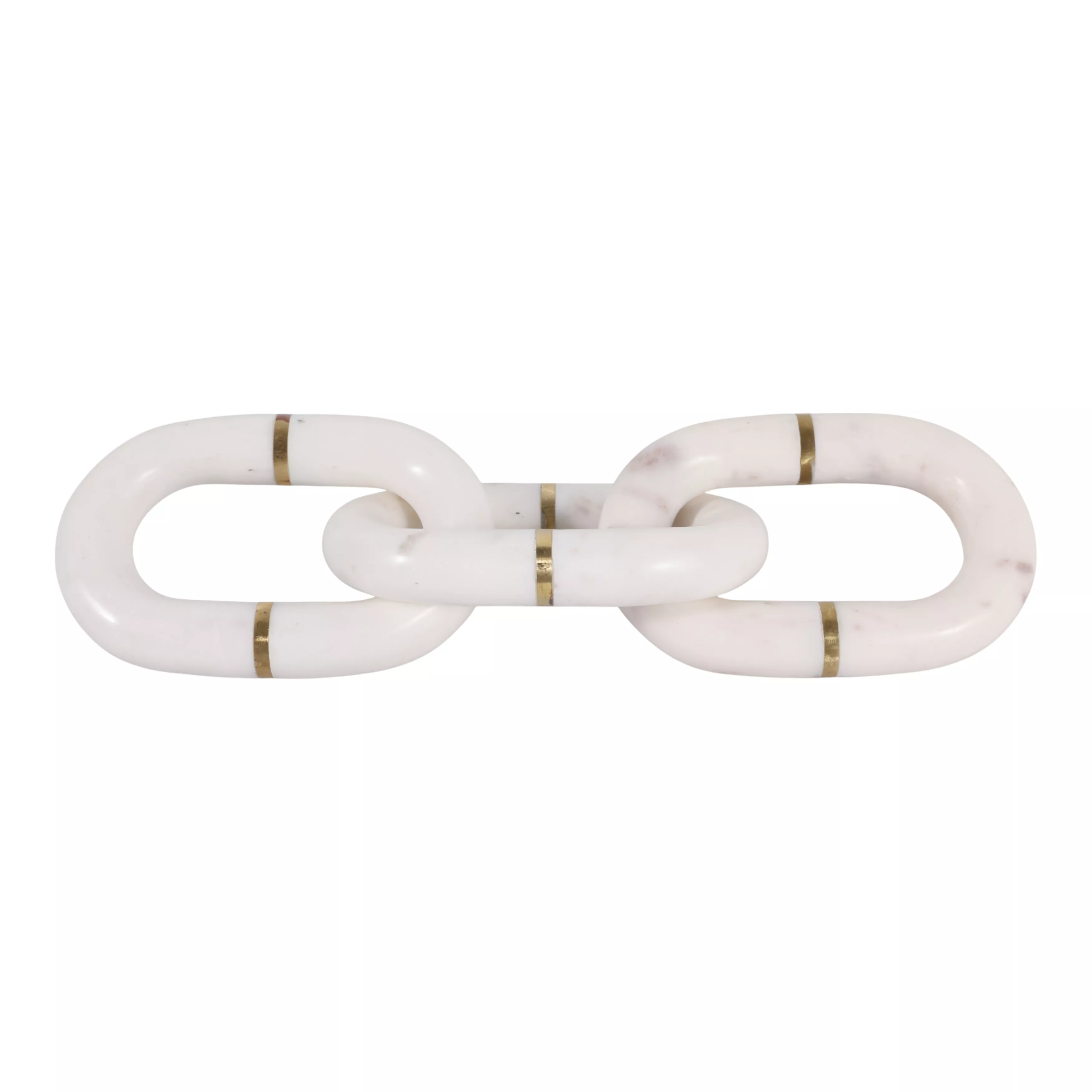 Marble 14" Chain Decor, White