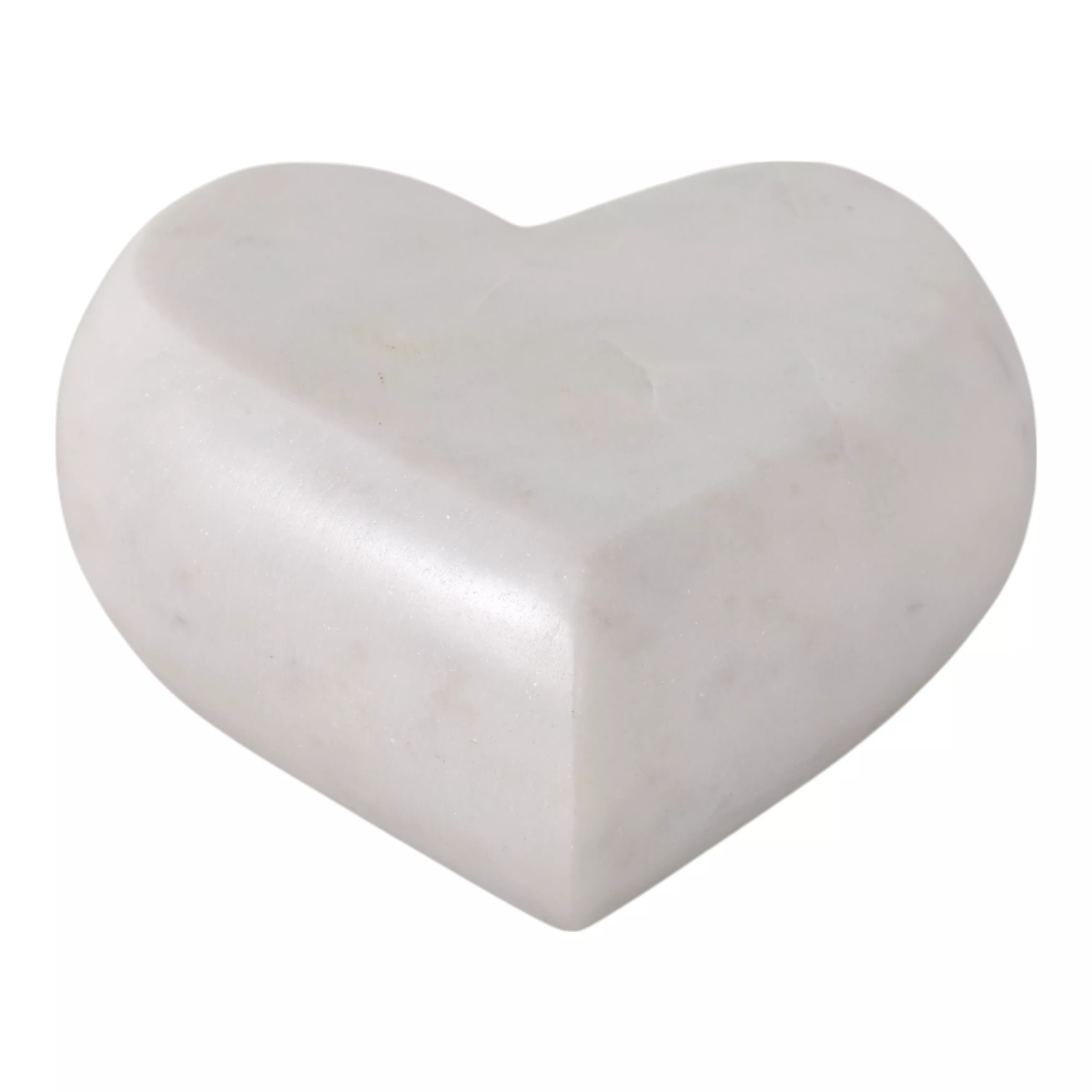 Marble, 5" Heart, White