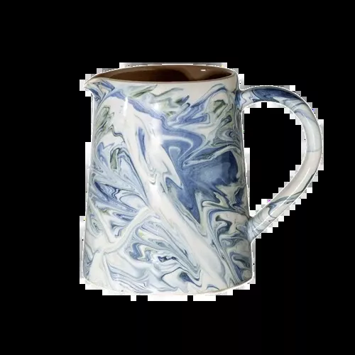 Marbled Ocean Moroccan Pitcher, 4.7"