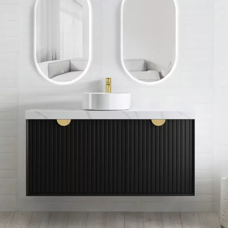 MARLO 1200MM MATTE BLACK WALL HUNG VANITY