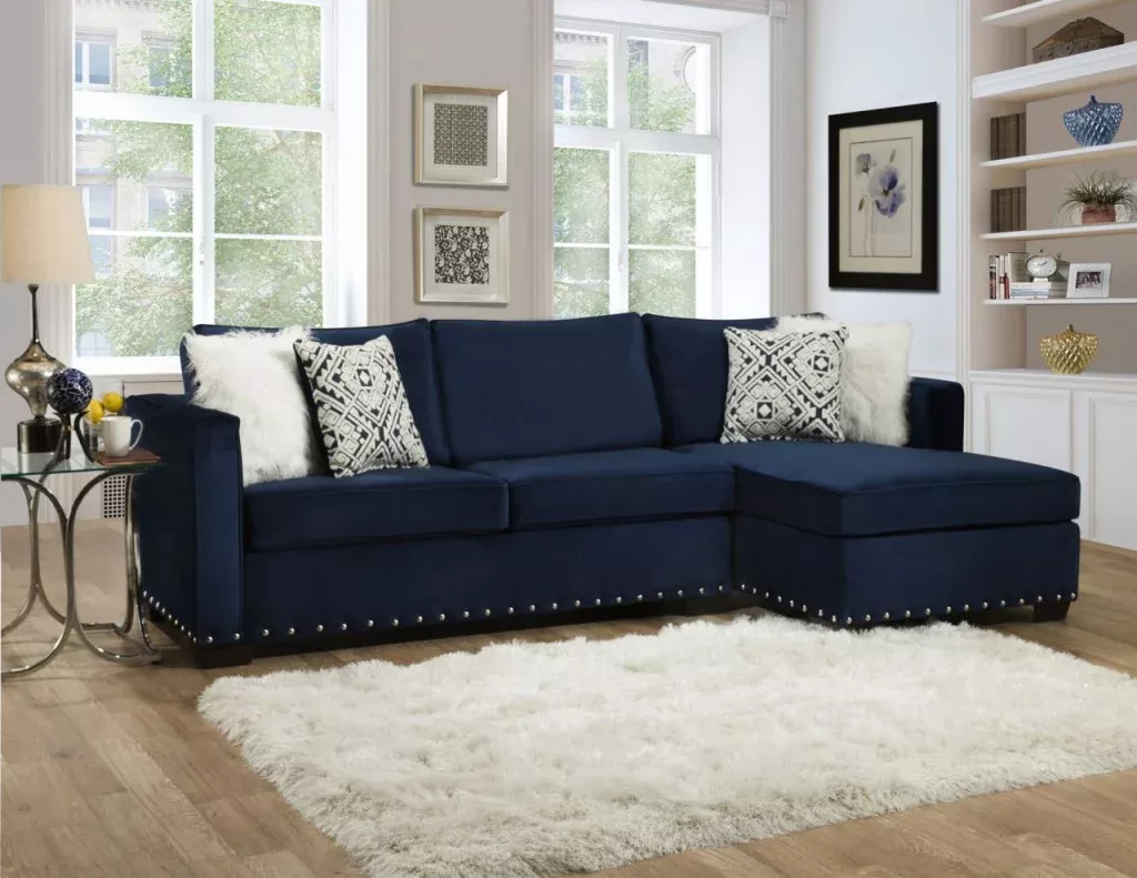 Melon Navy Sectional