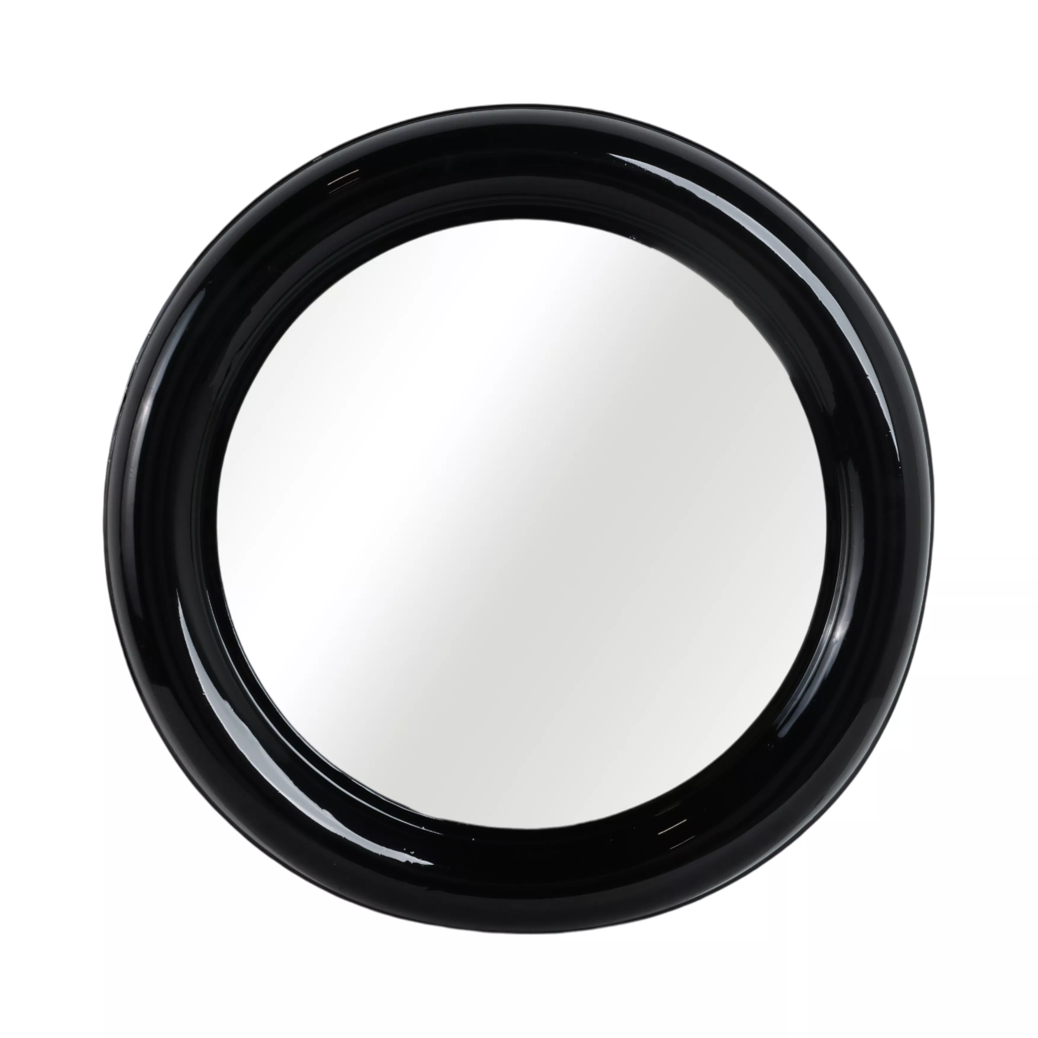 Metal 36" Round Mirror, Black