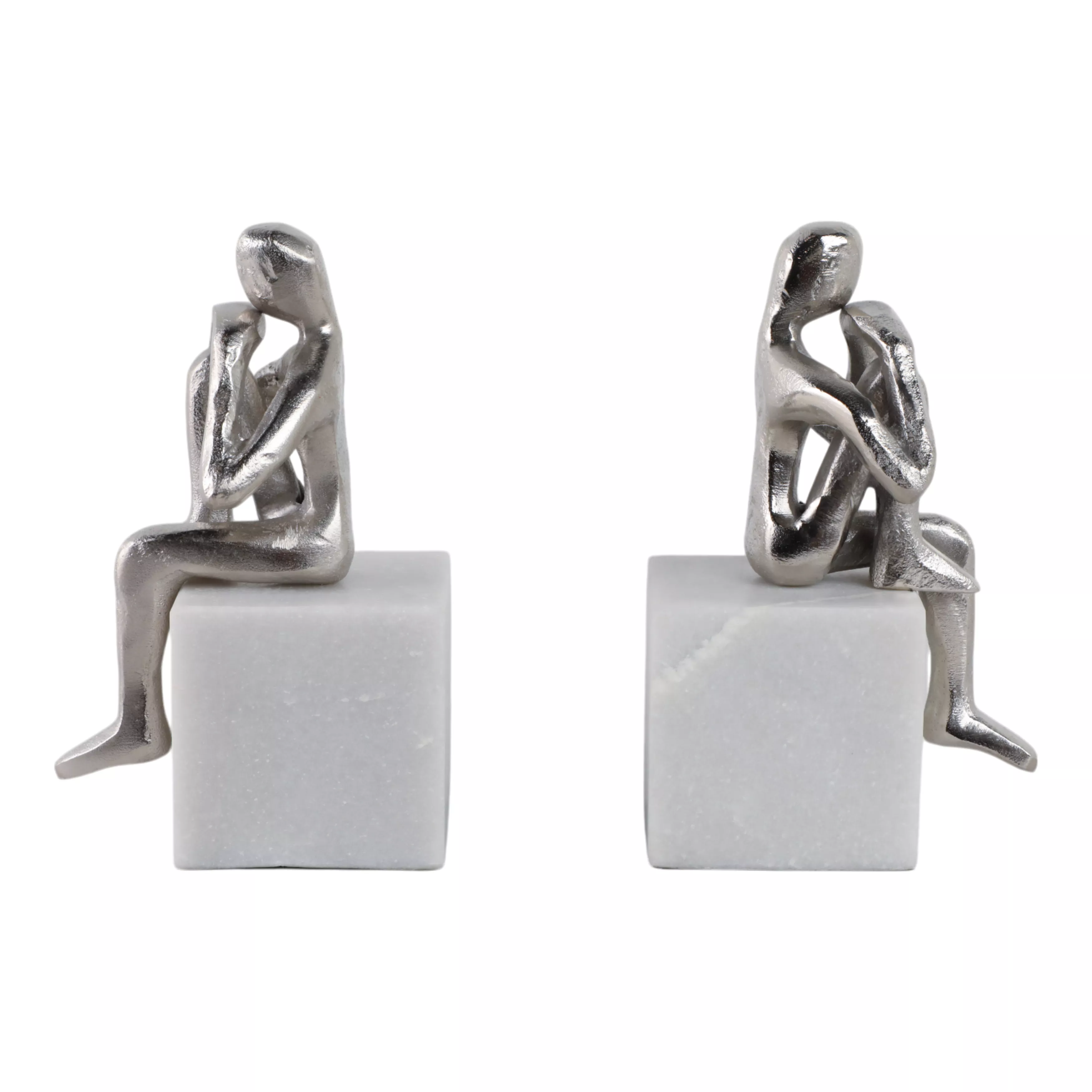 Metal/Marble S/2 Bookends