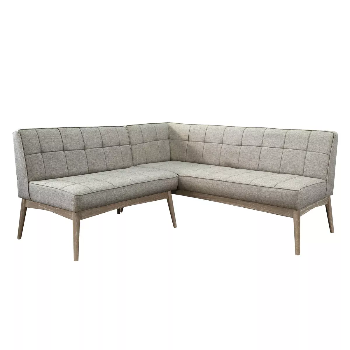 Mia - Tufted Upholstered Corner Dining Bench - Wheat
